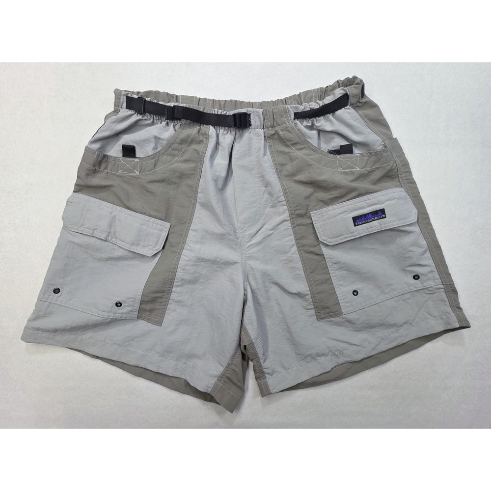 Vintage Thousand Mile USA Hiking Cargo Shorts Men's Size XL Belted Climbing